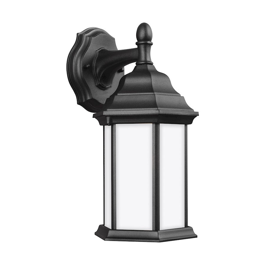 Sea Gull Sevier 1-LT Downlight Outdoor Wall Lantern, Black/Satin - 8338751-12