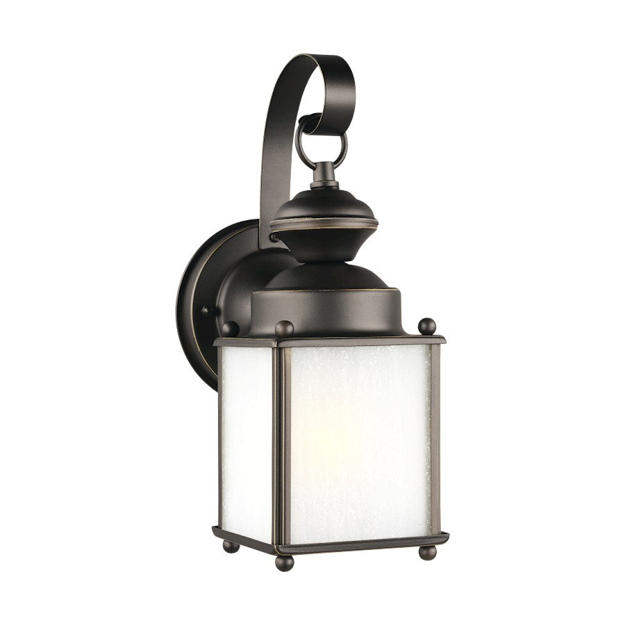 Sea Gull Lighting Jamestowne 11" 1-LT Outdoor Wall, Bronze/Frost Seed - 84560-71