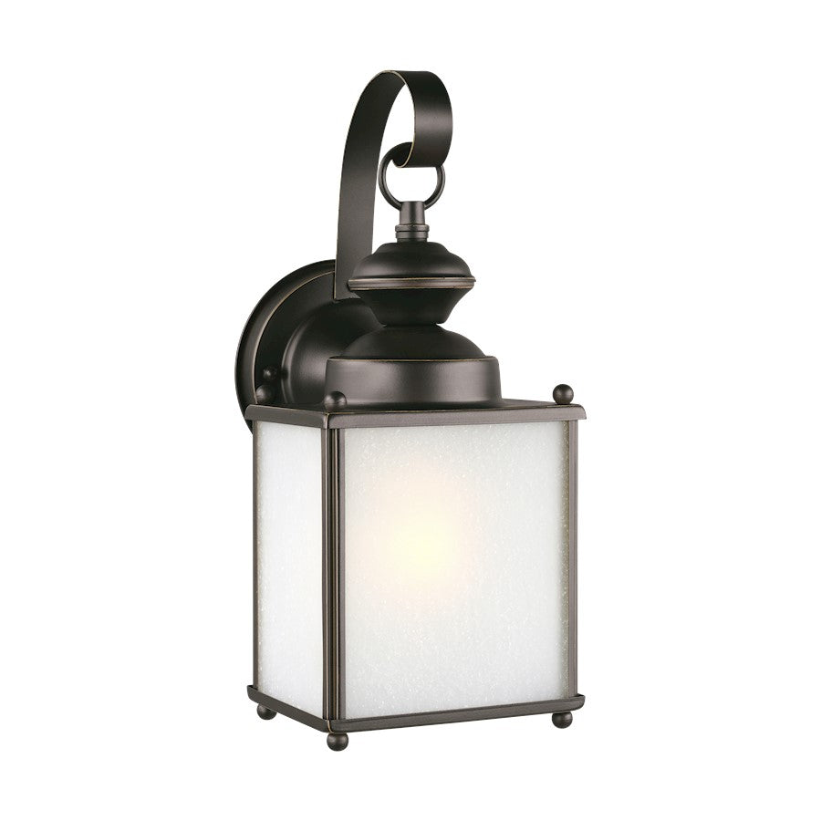 Sea Gull Lighting Jamestowne 13" 1-LT Outdoor Wall, Bronze/Frost Seed - 84570-71