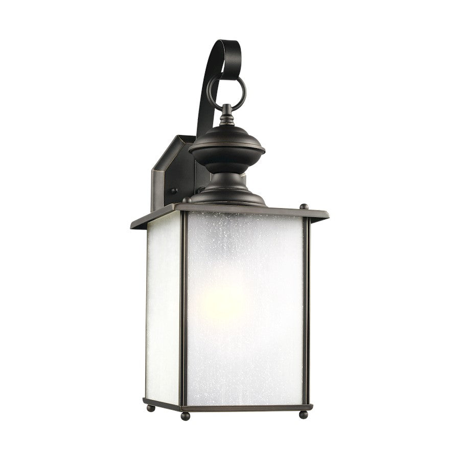 Sea Gull Lighting Jamestowne 17" 1-LT Outdoor Wall, Bronze/Frost Seed - 84580-71