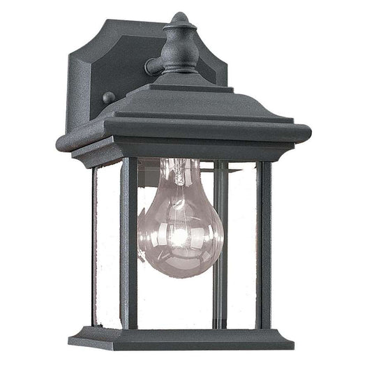 Generation Lighting 852 One Light Black Wall Lantern, Black