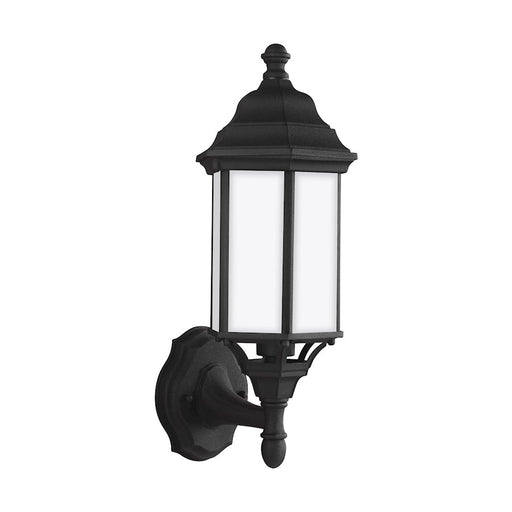 Sea Gull Sevier 1 Up Light Outdoor Wall Lantern, Black/Satin - 8538751-12