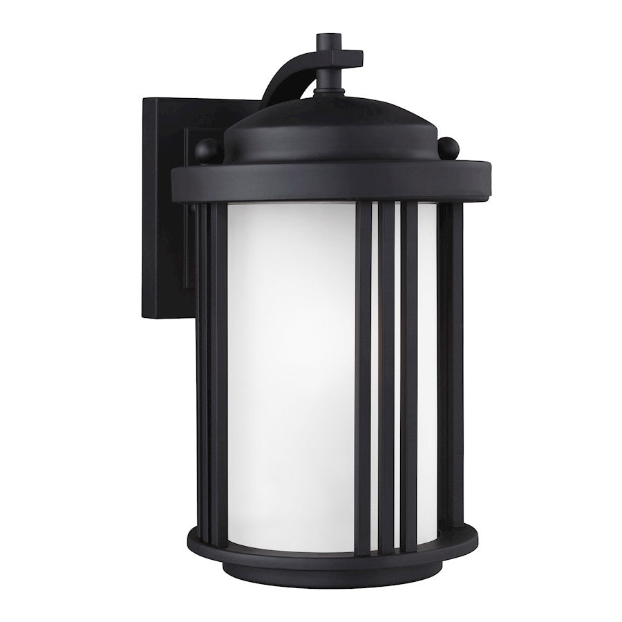 Sea Gull Lighting Crowell SM 1 Light Outdoor Wall, Black/Etch - 8547901DEN3-12