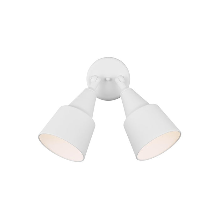 Sea Gull 2 Light Adjustable Swivel Flood Light, White/Aluminum - 8560702-15