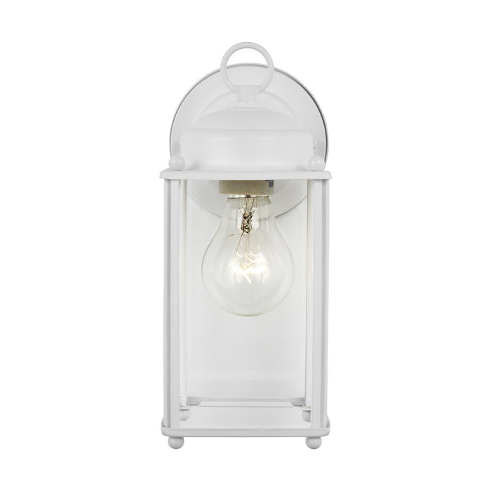 Sea Gull New Castle Large 1 Light Outdoor Wall Lantern, White/Clear - 8593-15