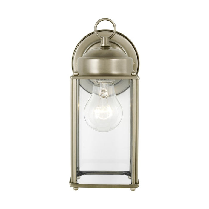 Sea Gull New Castle Large 1 Light Outdoor Wall Lanttique Nickel/Clear - 8593-965