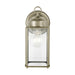 Sea Gull New Castle Large 1 Light Outdoor Wall Lanttique Nickel/Clear - 8593-965