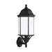 Sea Gull Sevier Large 1Up Light Outdoor Wall Lantern, Black/Satin - 8638751-12