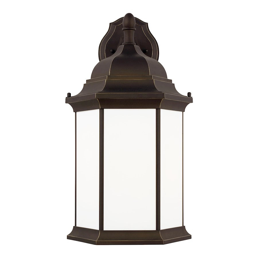 Sea Gull Sevier XL 1 Down Light Outdoor Wall Lantern, Bronze/Satin - 8738751-71