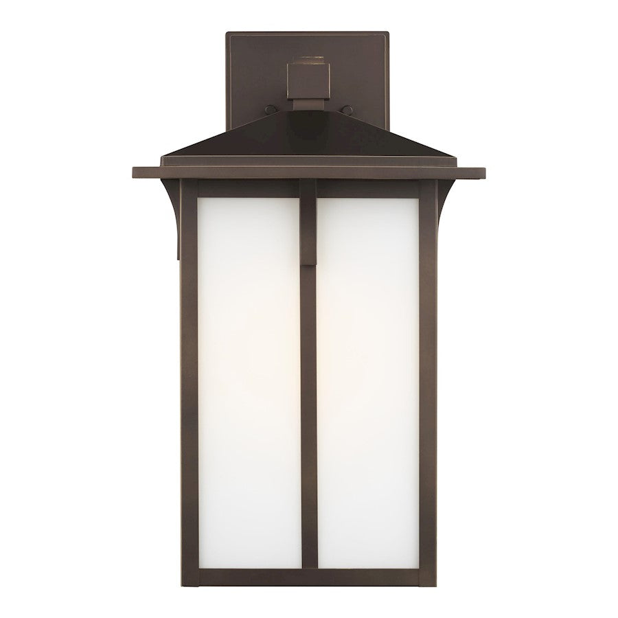 Sea Gull Tomek Large 1 Light Outdoor Wall Lantern, Bronze/White - 8752701-71