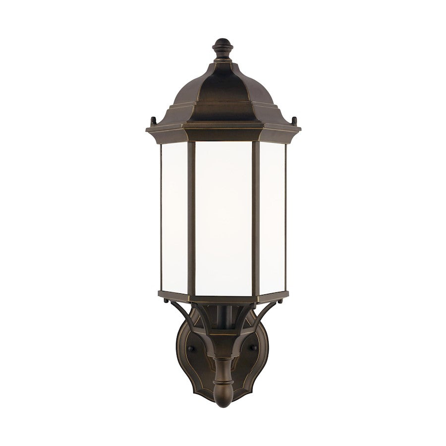 Sea Gull Sevier Medium 1Up Light Outdoor Wall Lantern, Bronze/Satin - 8838751-71