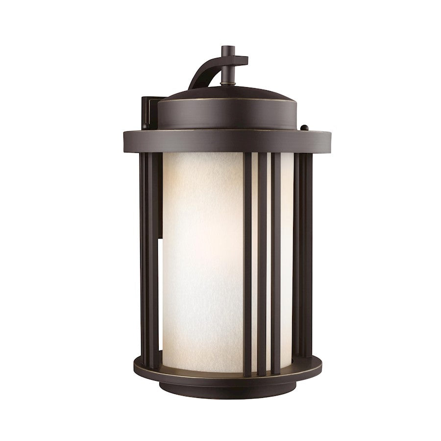 Sea Gull Lighting Crowell LG 1-LT Outdoor Wall, BZ/White Alum - 8847901DEN3-71