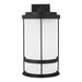 Sea Gull Wilburn XL 1-LT Outdoor Wall Lantern, Black/Satin/White - 8890901D-12