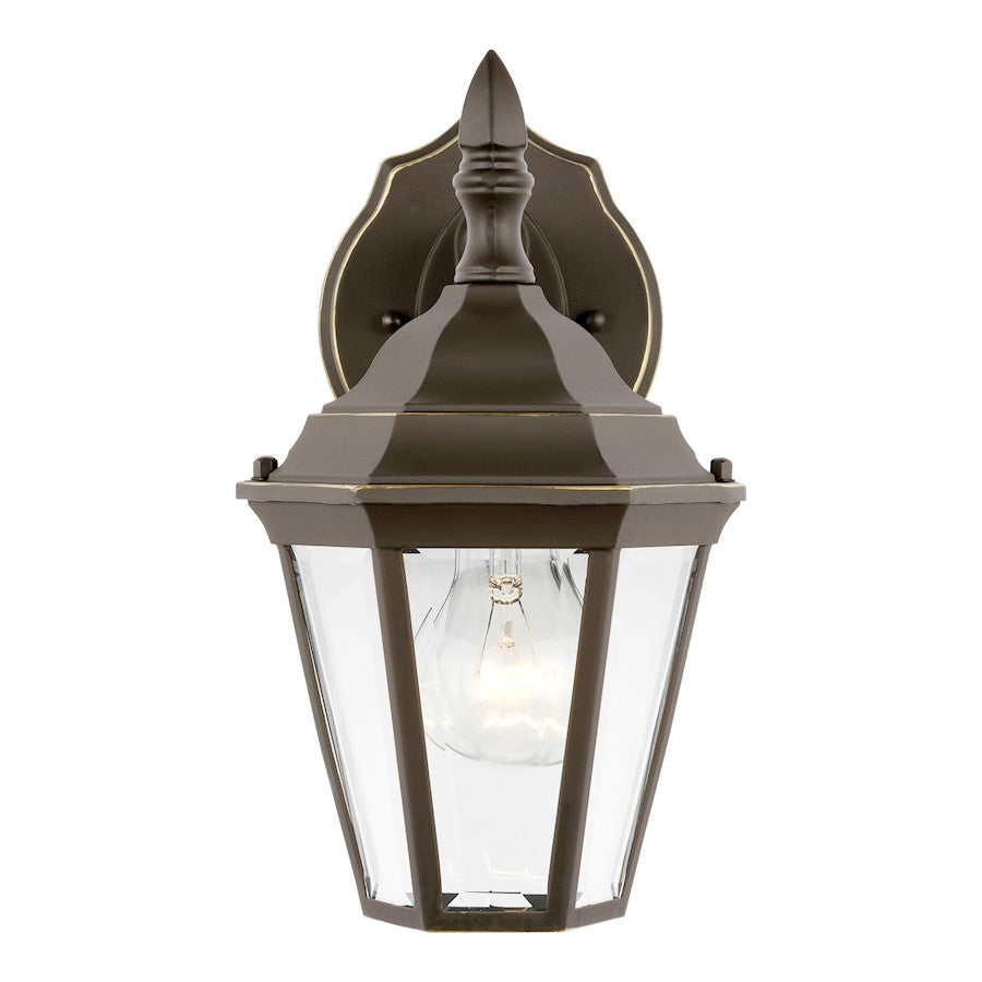 Sea Gull Lighting Bakersville 11" Outdoor Wall Lantern, Bronze/Clear - 88937-71