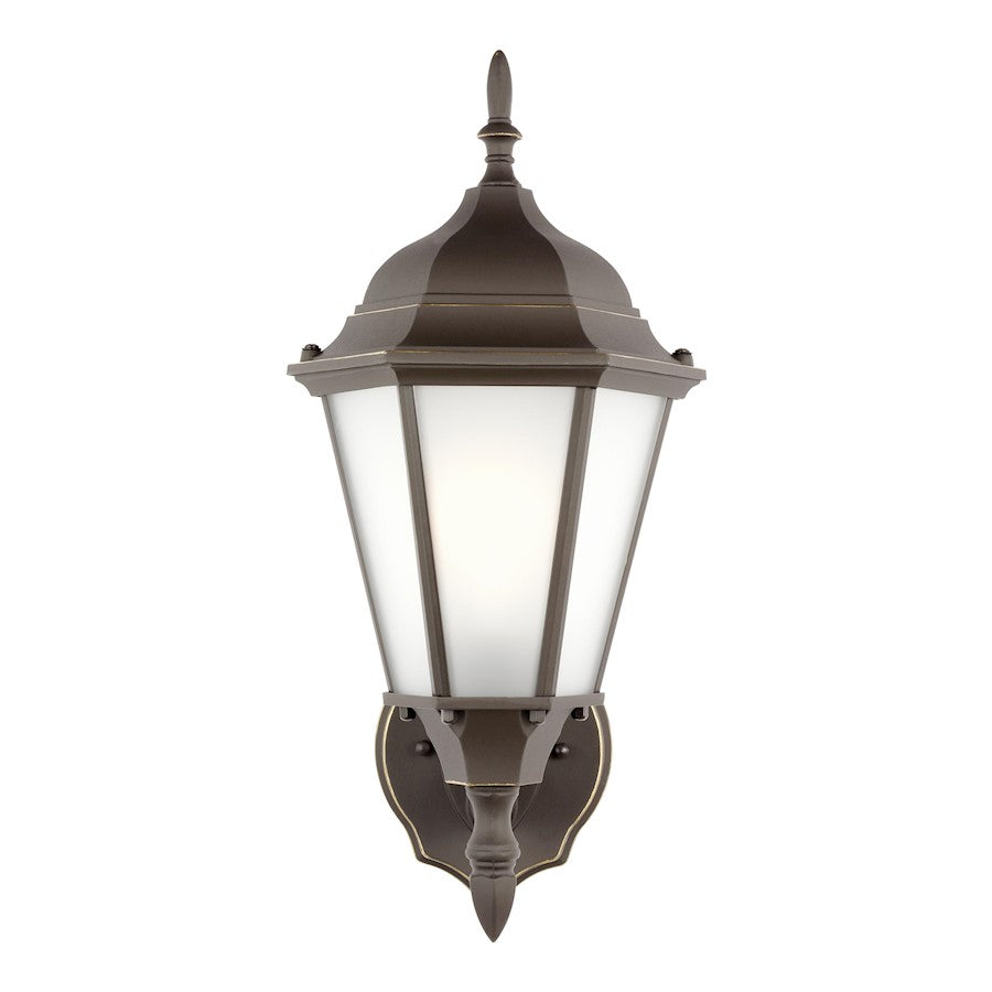 Sea Gull Lighting Bakersville 17" Outdoor Wall Lantern, Bronze/Satin - 89941-71