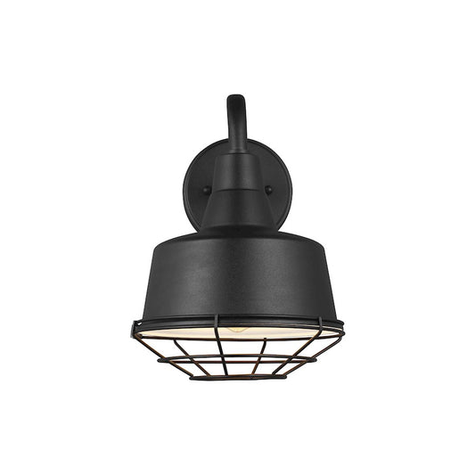 Sea Gull Lighting Barn Light Small Cage, Black - 95374-12