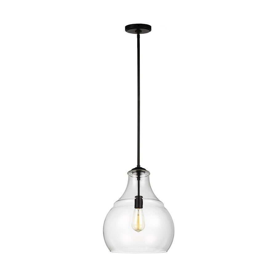 Sea Gull Lighting Zola 1 Light Pendant, Oil Rubbed Bronze/Clear - P1483ORB