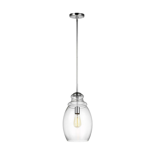 Sea Gull Lighting Marino 1 LT Pendant, Chrome/Clear - P1484CH