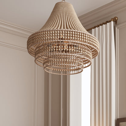 6 Light Chandelier, Burnished Silver