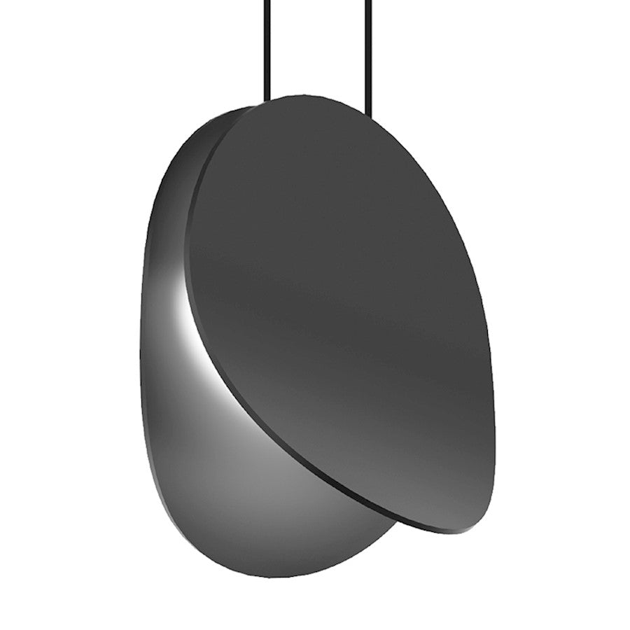 Sonneman Malibu Discs 7.5" LED Pendant, Satin Black - 1765-25