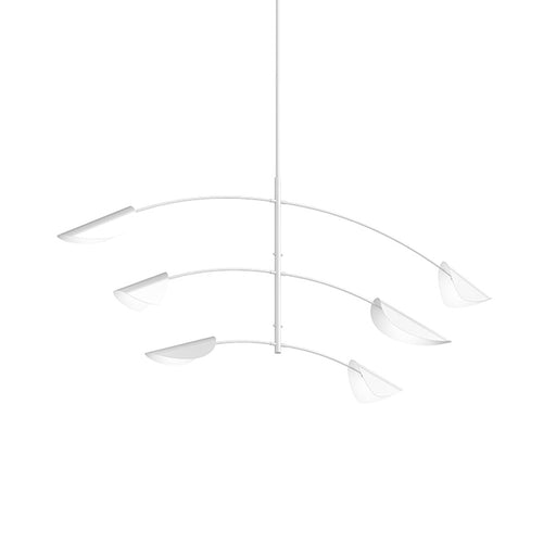 Sonneman Movile 6 Light LED Pendant, Satin White - 1773-03