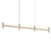 Sonneman Systema Staccato 4-Lt Linear Pendant, Painted Brass/Frosted - 1784-14