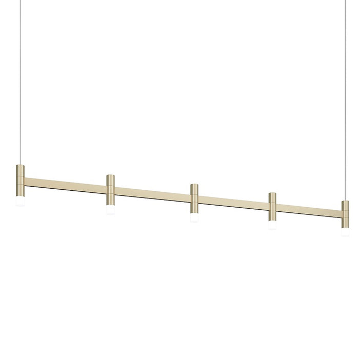 Sonneman Systema Staccato 5-Lt Linear Pendant, Painted Brass/Frosted - 1785-14