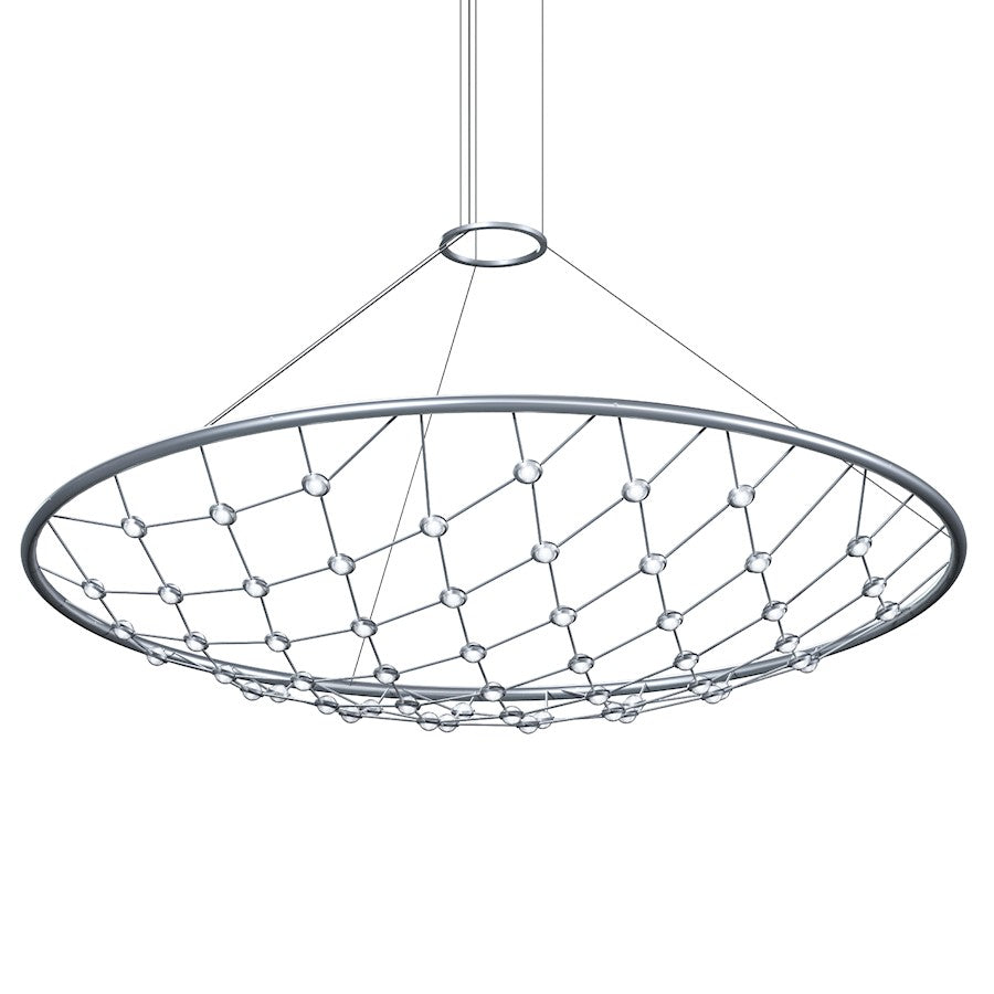 Sonneman Constellation 1 Light 60" Pendant, Bright Aluminum/Clear - 1899-16C