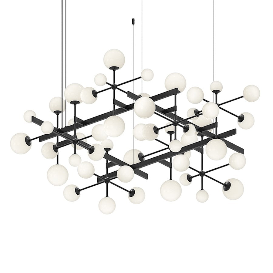 Sonneman Nebula Square LED Pendant, Satin Black - 2065-25