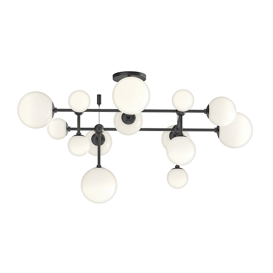 Sonneman Sabon LED Semi-Flush, Satin Black - 2069-25