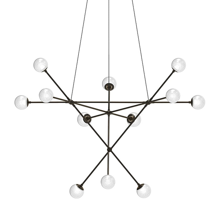 Sonneman Proton Alpha LED Pendant, Black Nickel/White Crushed - 2082-37W