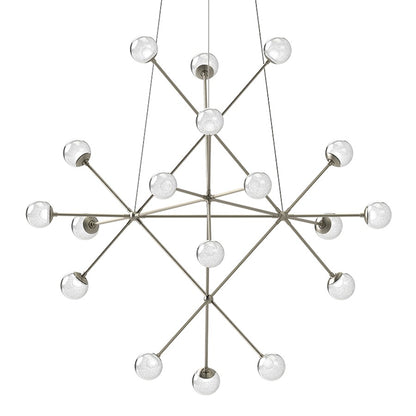 Sonneman Proton Beta LED Pendant, Satin Nickel/White Crushed Glass - 2084-13W