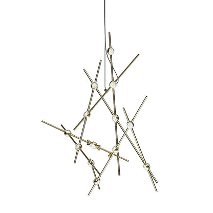 Sonneman Constellation 13 Light Pendant, 2700K, Brass/Clear - 2151-38C-27-J20