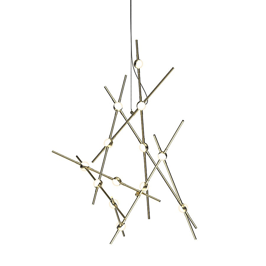 Sonneman Constellation 13 Lt Pendant, 2700K, Brass/White Opt - 2151-38W-27-J20