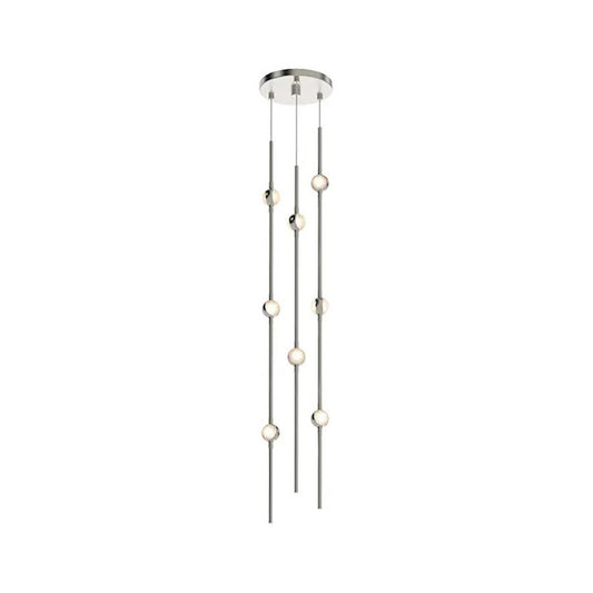 Sonneman Constellation 8 Light Pendant, Satin Nickel/Clear - 2161-13C-S-27