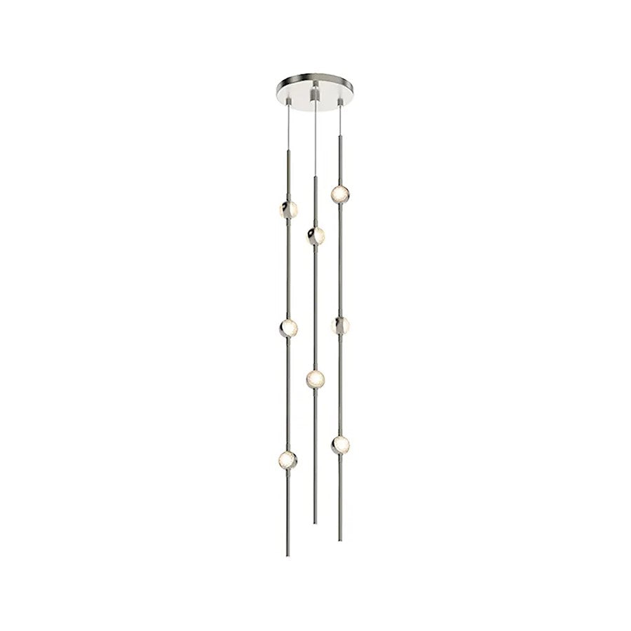 Sonneman Constellation 8 Light Pendant, Satin Nickel/Clear - 2161-13C-S-27-J20