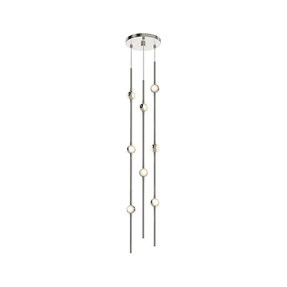 Sonneman Constellation 8 Light Pendant, Satin Nickel/Clear - 2161-13C-S-27-J20