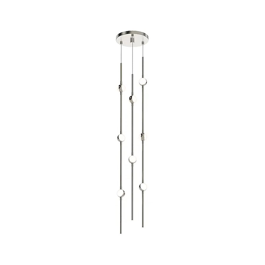 Sonneman Constellation 8 Lt Pendant, Nickel/White Optical - 2161-13W-S-27-J20