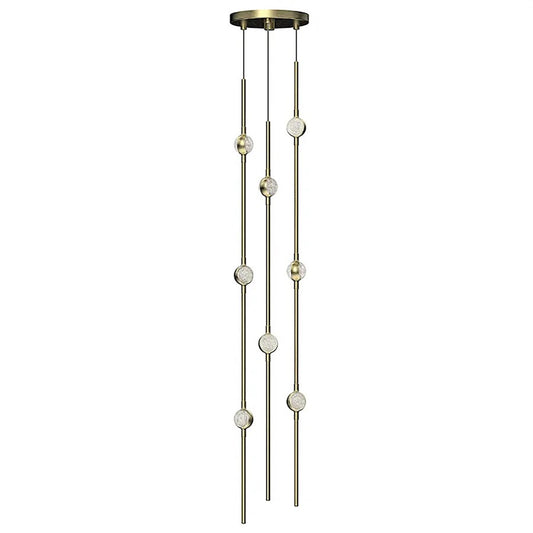 Sonneman Constellation 8 Light Pendant, 2700K, Brass/Clear - 2161-38C-S-27-J20