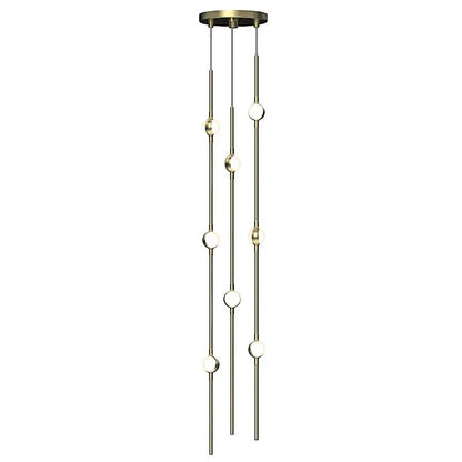 Sonneman Constellation 8 Lt Pendant, 3000K, Brass/White Optical - 2161-38W-S-J20