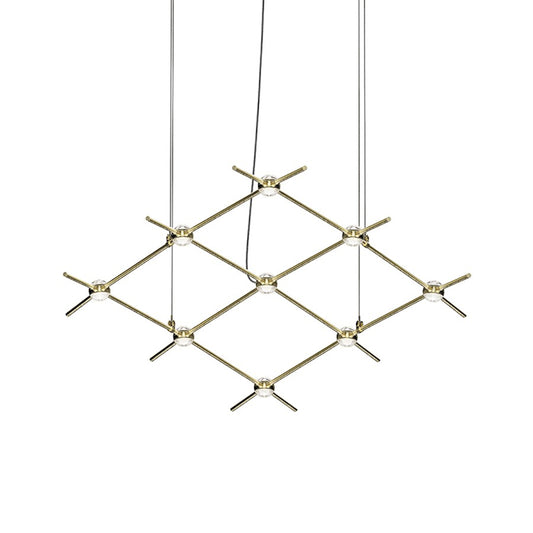 Sonneman Constellation 9 Light Chandelier, 2700K, Brass/Clear - 21Q38-RC3312-27