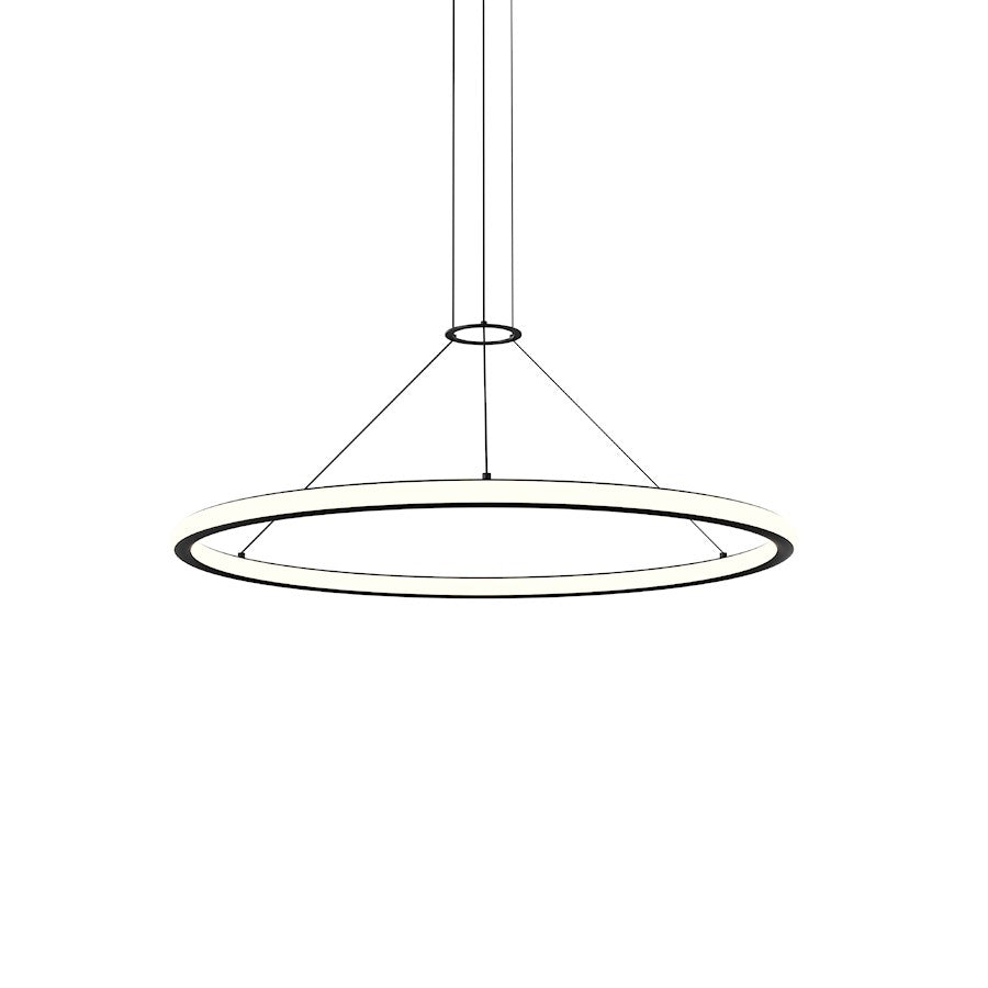 Sonneman Luna 36" Round LED Pendant, Satin Black/White - 2233-25