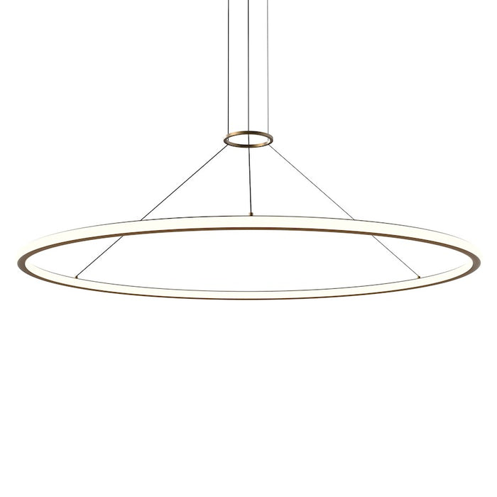 Sonneman Luna 60" Round LED Pendant, Painted Brass/White - 2235-14