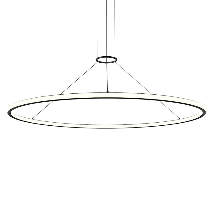 Sonneman Luna 60" Round LED Pendant, Satin Black/White - 2235-25