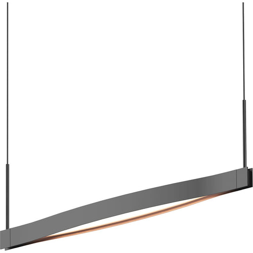 Sonneman Ola Single Linear LED Pendant, Satin Black - 22QKRL01120PHA