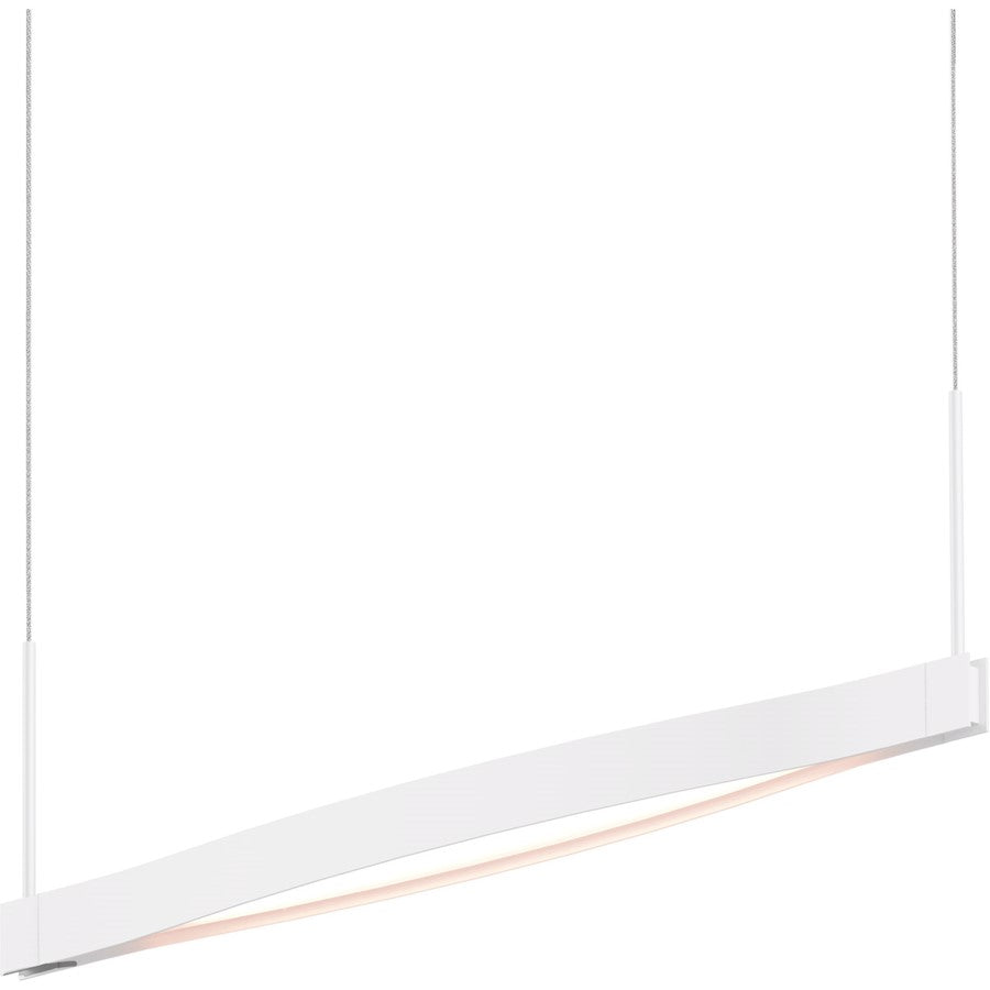 Sonneman Ola Single Linear LED Pendant, Satin White - 22QWRL01120PHA