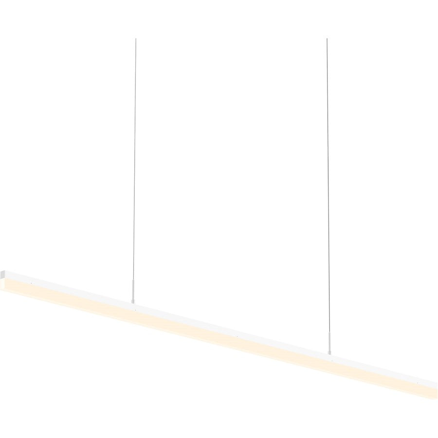 Sonneman Stiletto 60" LED Pendant/Frosted Shade, Satin White - 2348-03