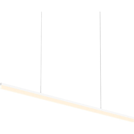 Sonneman Stiletto 60" LED Pendant/Frosted Shade, Satin White - 2348-03