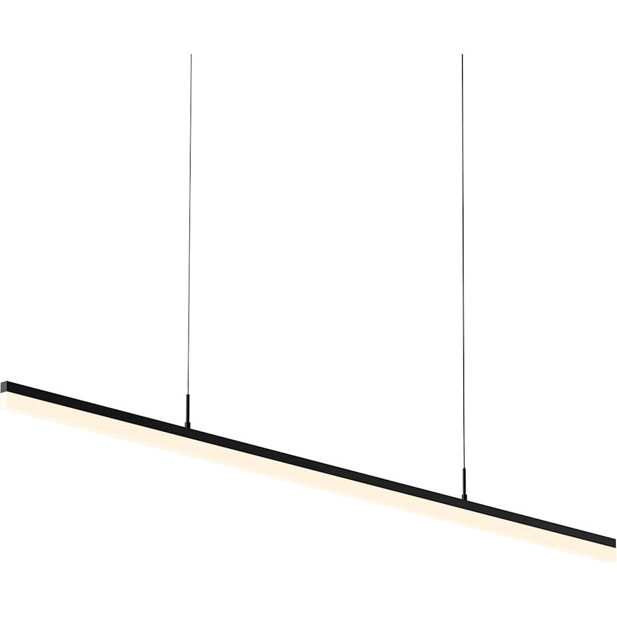 Sonneman Stiletto 60" LED Pendant/Frosted Shade, Satin Black - 2348-25