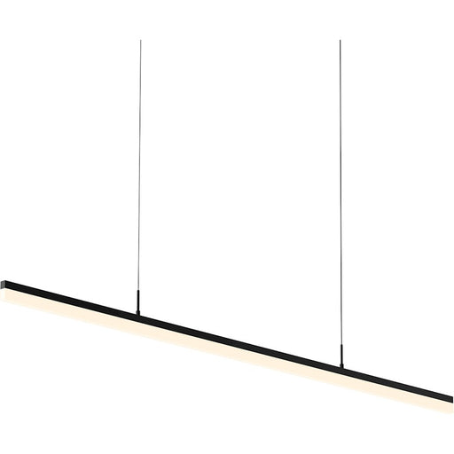 Sonneman Stiletto 60" LED Pendant/Frosted Shade, Satin Black - 2348-25